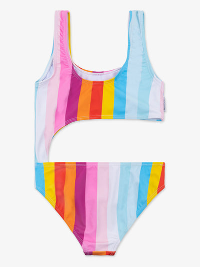 Multiprint Side Cut One Piece Swimsuit