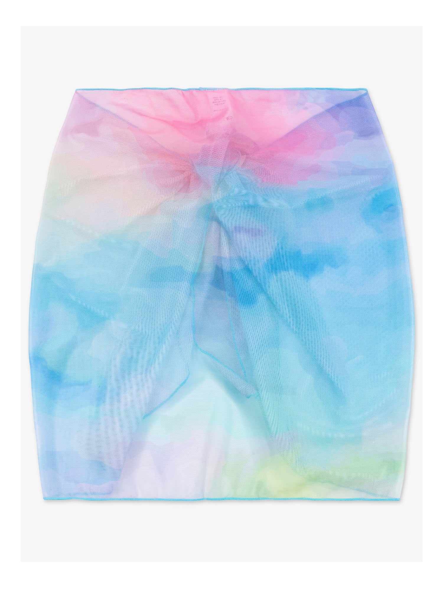 Sarong Printed Mesh Wrap Skirt