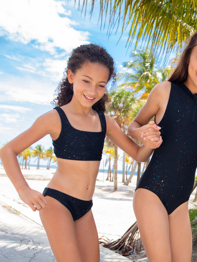 Petunia Glitter Tankini Swimsuit