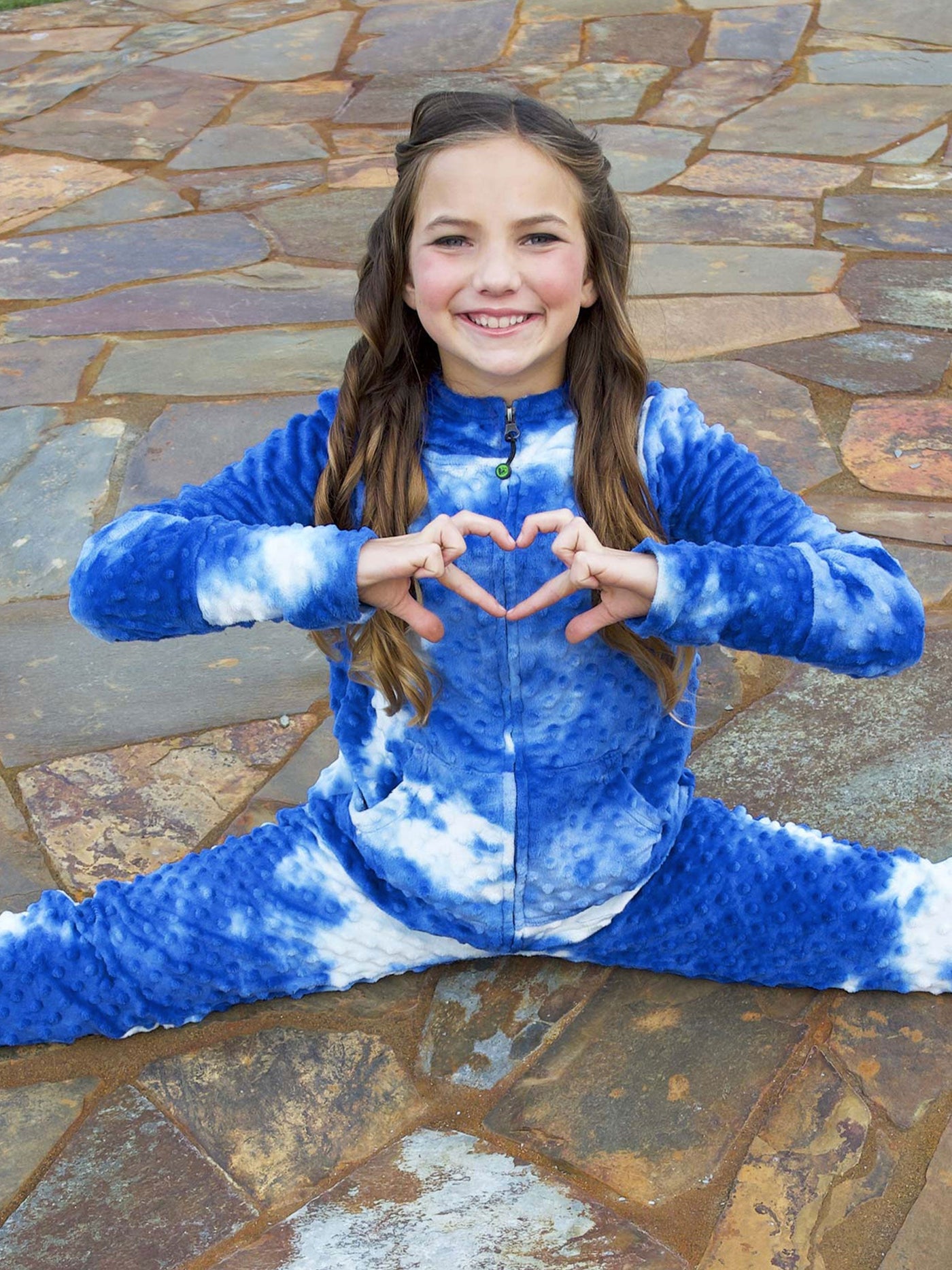 Minky Hoodie and Jogger Gift Set - Very Peri Tie Dye